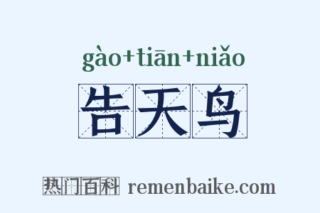 告天鸟是什么意思的图片